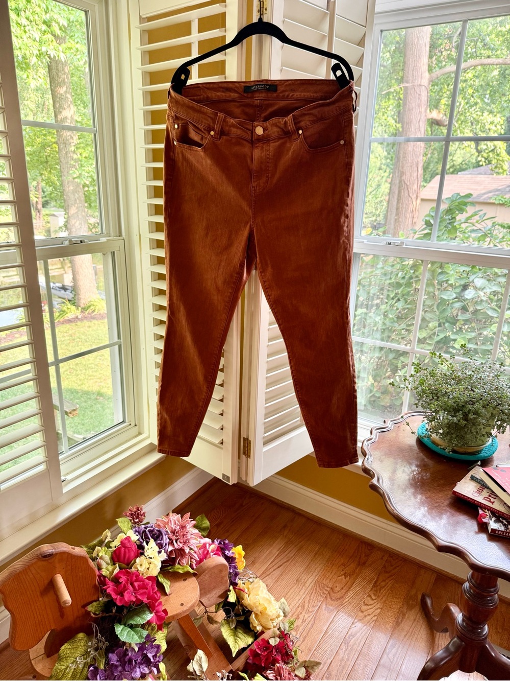 Rustic Brown Denim Jeans by Liverpool